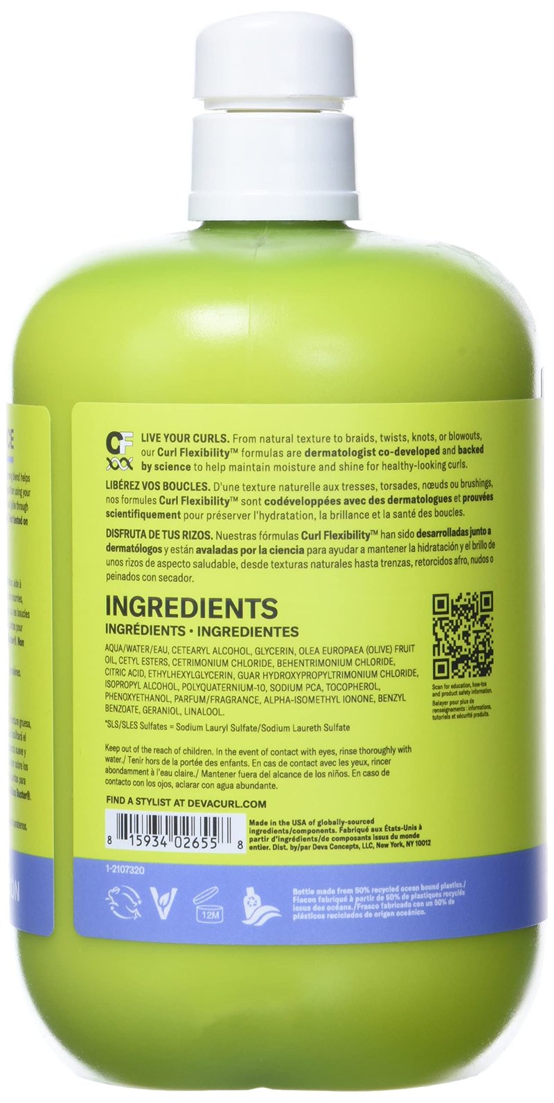 DevaCurl One Condition Decadence Ultra-Rich Cream Conditioner, Green Oasis, 32 fl. oz.