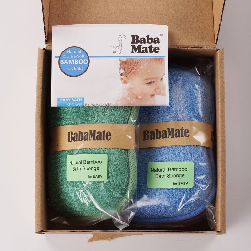 BabaMate Baby Bath Sponge - Ultra Soft & Absorbent Baby Sponge for Bathing -Newborn Toddler Kids Bath Time Essential - 2 Count (1 Pack)