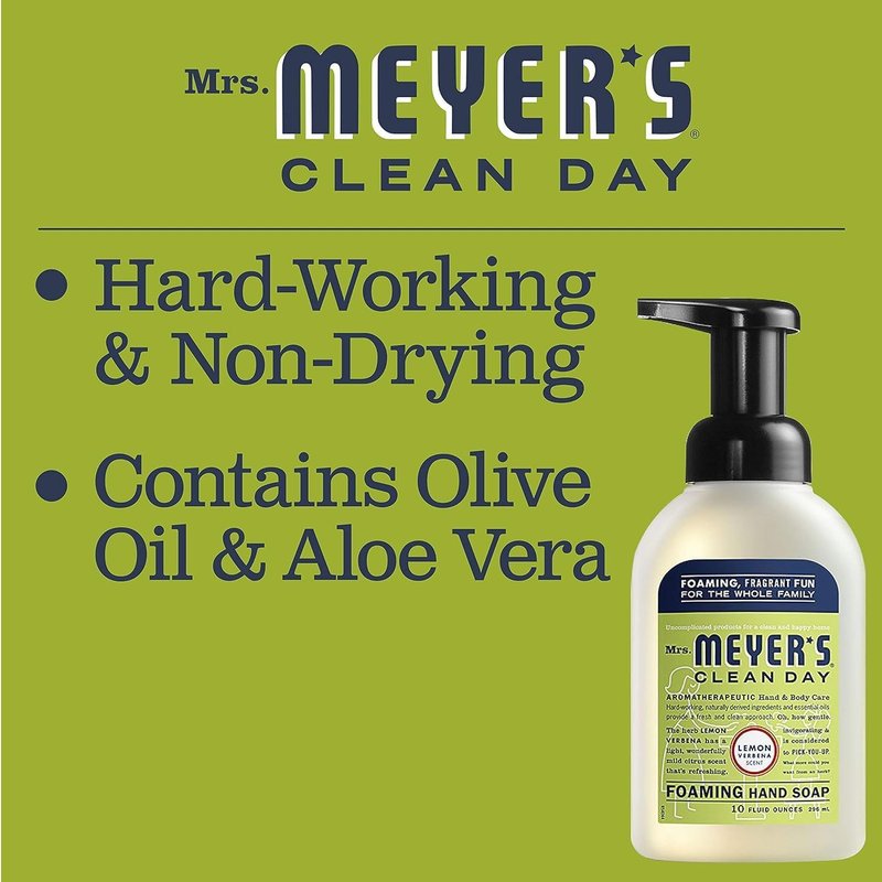 Mrs. Meyers Liquid Hand Soap Refill - 33 Oz Lemon Verbena Scent | Eco-Friendly Pack of 6