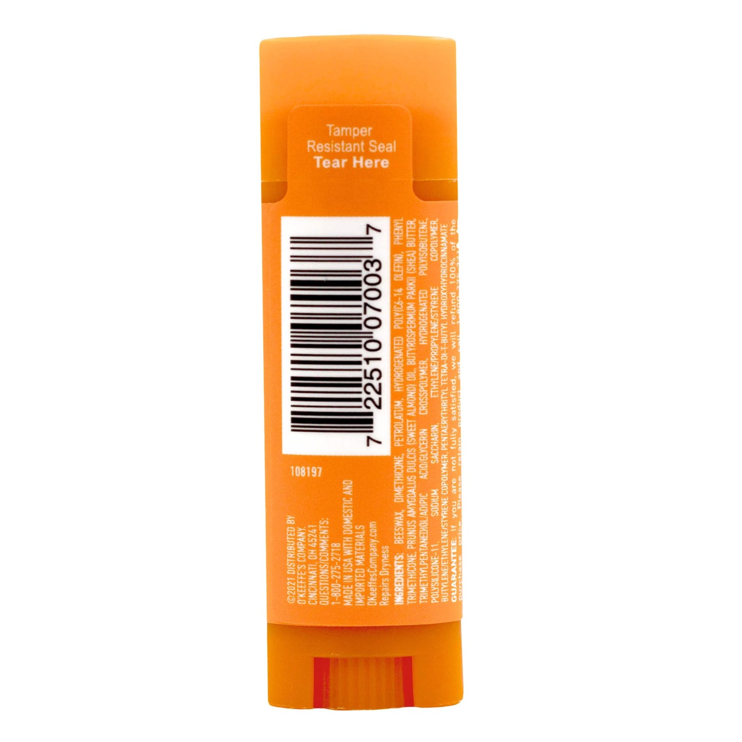 O'Keeffe's Unscented Lip Repair Lip Balm for Dry, Cracked Lips, Stick, (Pack of 5)