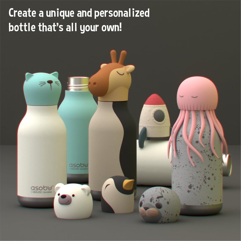 asobu Bestie Replacement Head for Insulated Water Bottle, Detachable Soft