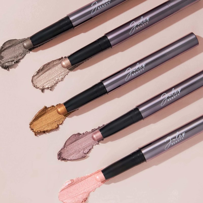 Julep Eyeshadow 101 Crème-to-Powder Waterproof Shadow Stick Duo – Long-Lasting, Crease-Proof, Easy Appy with Built-in Smudger - Pearl & Rose Shimmer