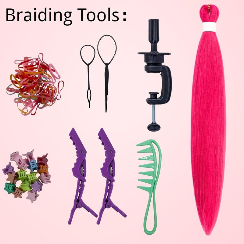 Practice Hair Mannequin Head - Yaki Texture for Braiding & Hairstyling | Perfect for Kids