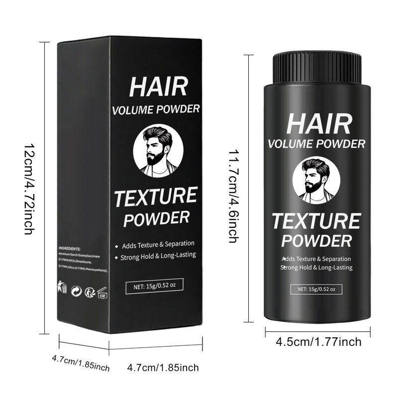 IONSGAKO Hair Texture Styling Powder for Men & Women, Hair Texturizing & Volumizing Powder Add Instant Volume Long-Lasting Hold Non-Greasy Matte Finish for All Hair Types - 0.52 Oz