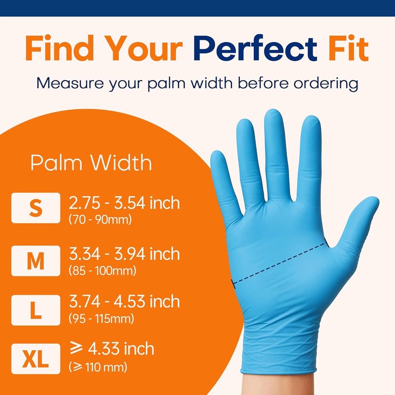 Nitrile Exam Gloves - Soft Max™ Disposable, Latex-Free, Powder-Free - 100 Count, Blue