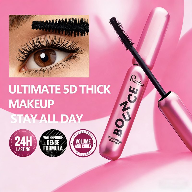 Waterproof Mascara Tubing Mascara Eye Makeup, Volumizing Lengthening Defining Multiplying Long-Lasting Formula, Smudge-Proof Sweat-Resistant, Blackest Black