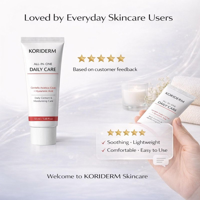 KORIDERM Time Reverse Cream, All-In-One Daily Moisturizing Face Cream with Centella Asiatica (Cica) & Hyaluronic Acid, Nourishing, Hydrates, Firms & Reduces Wrinkles – 50 mL / 1.69 fl oz (1)