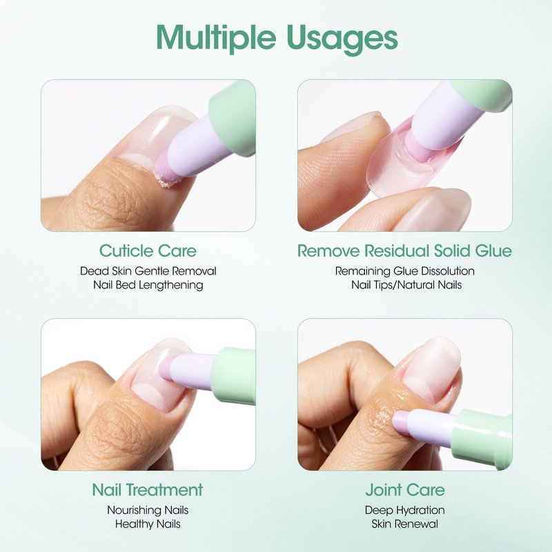 Gellen 6ml Ceramic Cuticle Oil Pusher Pen, Cuticle Remover & Cuticle Oil Pen, Nail Care Pen for Hangnails & Damaged Nails, Gentle Cuticle Pusher Tool for Beginners, Nourishing & Healthy Ingredients