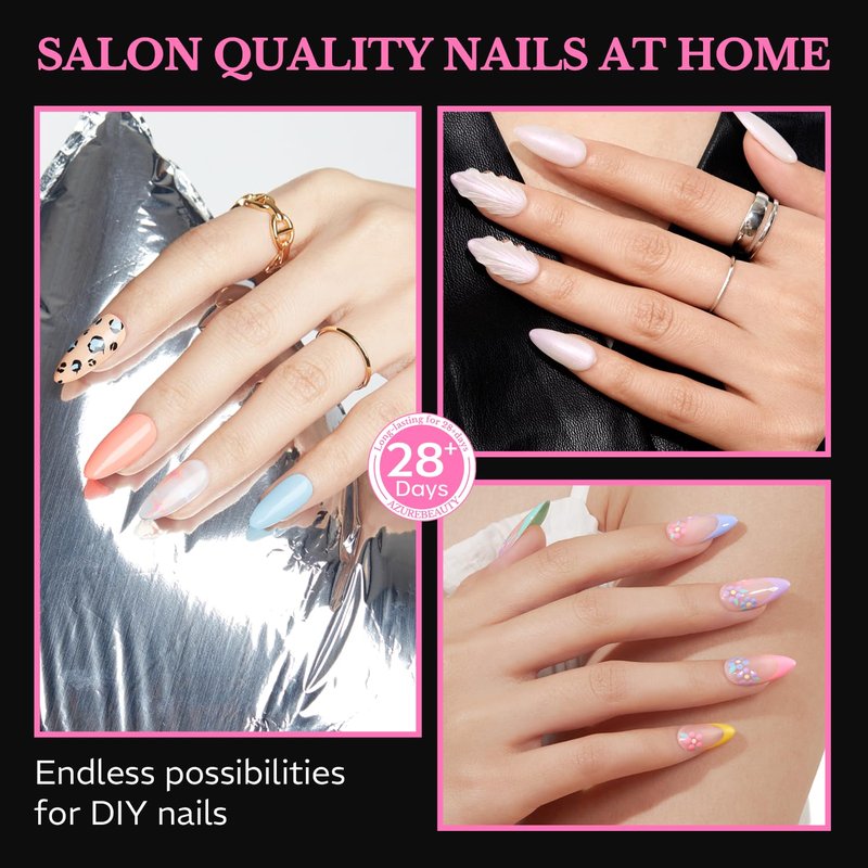 AZUREBEAUTY Medium Almond Nail Tips 600pcs 15 Size, Pre Etched Soft Gel Nail Tips Acrylic Fake Nails Half Matte Full Cover Clear Press On False Nail Extensions for DIY Manicure at Home Nail Art