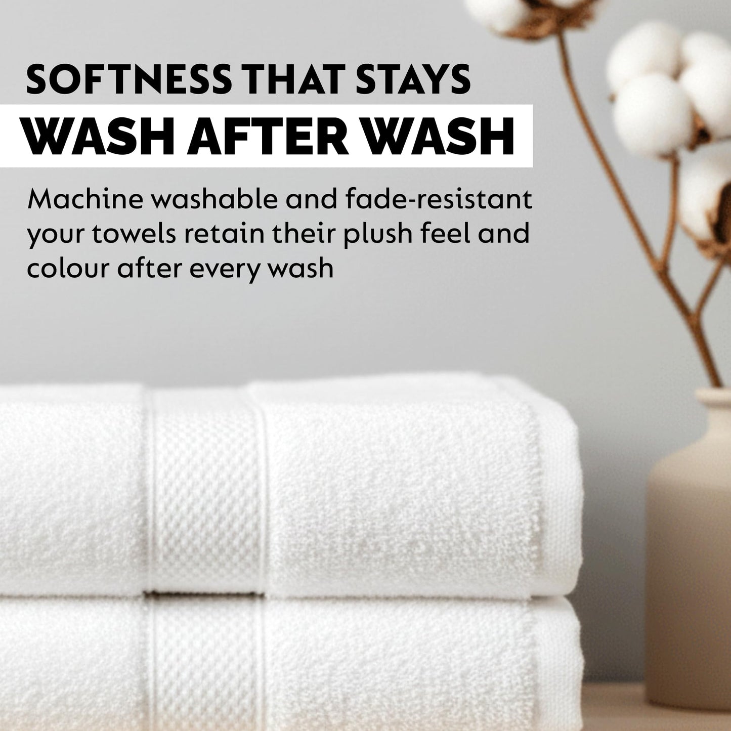 Giftbrit White Classic Luxury Hand Towels Set of 6 – 100% Cotton, Ultra Soft & Highly Absorbent – Hotel & Spa Quality Bathroom Towels – Quick Dry, Durable, 16x28 Inches.