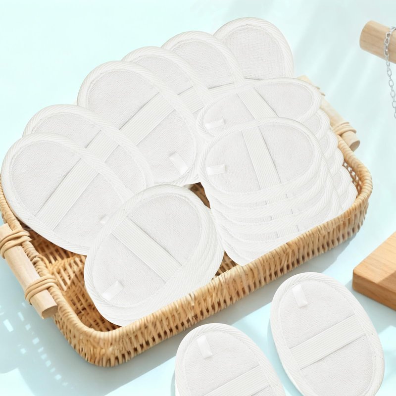 UCEHIPAW 54 Pcs Exfoliating Loofah Pad Bulk Natural Scrubber Luffa Brush Close to Skin Body Scrubber Shower Loofah Sponge Pad for Men Women Spa Bath