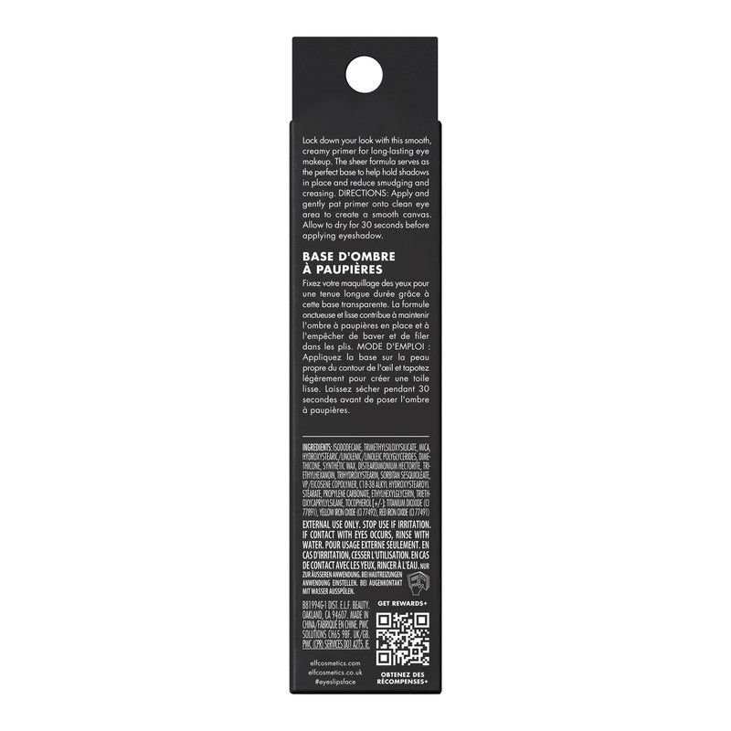 e.l.f. Lock It Down Eyeshadow Primer, Smooth Creamy Eye Makeup Primer For Long-Lasting Eyeshadow, Intensifies Color, Helps Prevent Creasing, Vegan & Cruelty-Free