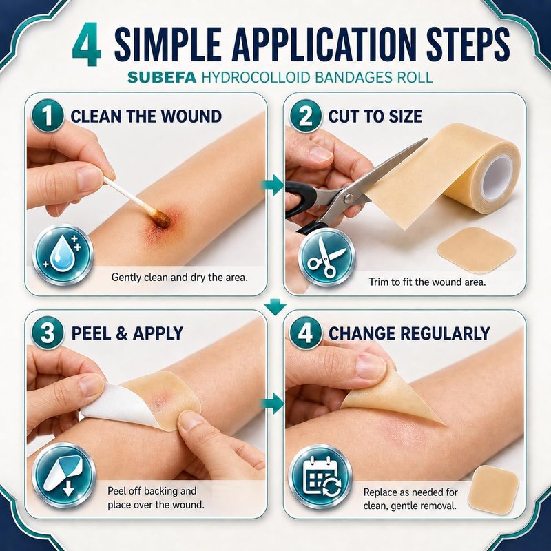 Hydrocolloid Roll | 2" x 5FT Waterproof Wound Care Bandages - Flexible, Latex-Free Blister & Acne Patches