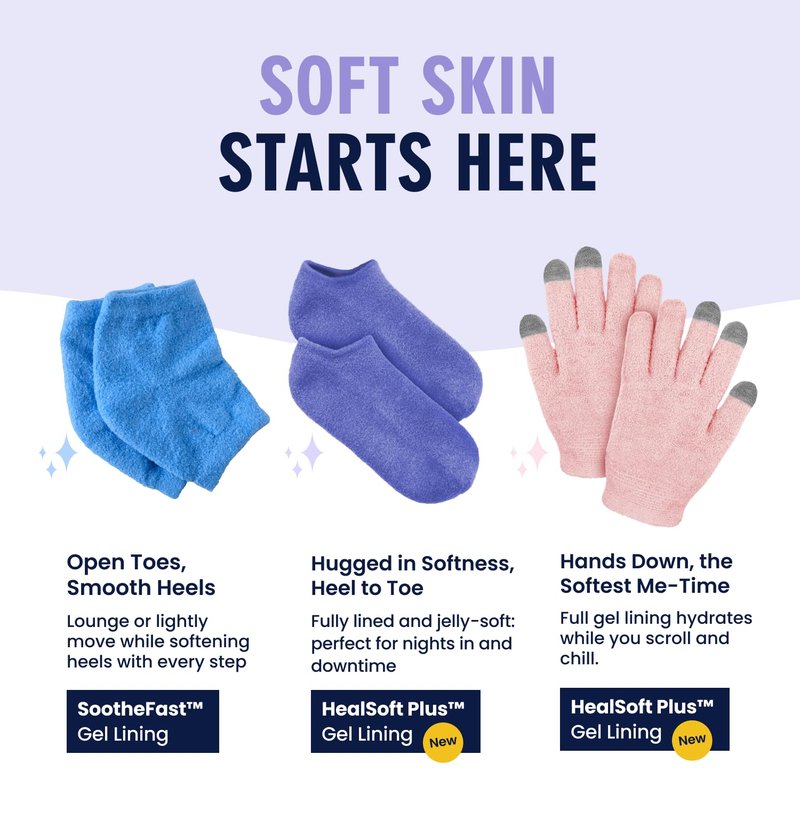 Dr. Frederick’s Original Moisturizing Gel Socks for Men & Women – Dry Feet & Cracked Heel Treatment – Full Foot Gel Lining with Mango Butter, Shea Butter, Jojoba & Coconut Oil (Purple Paradise)