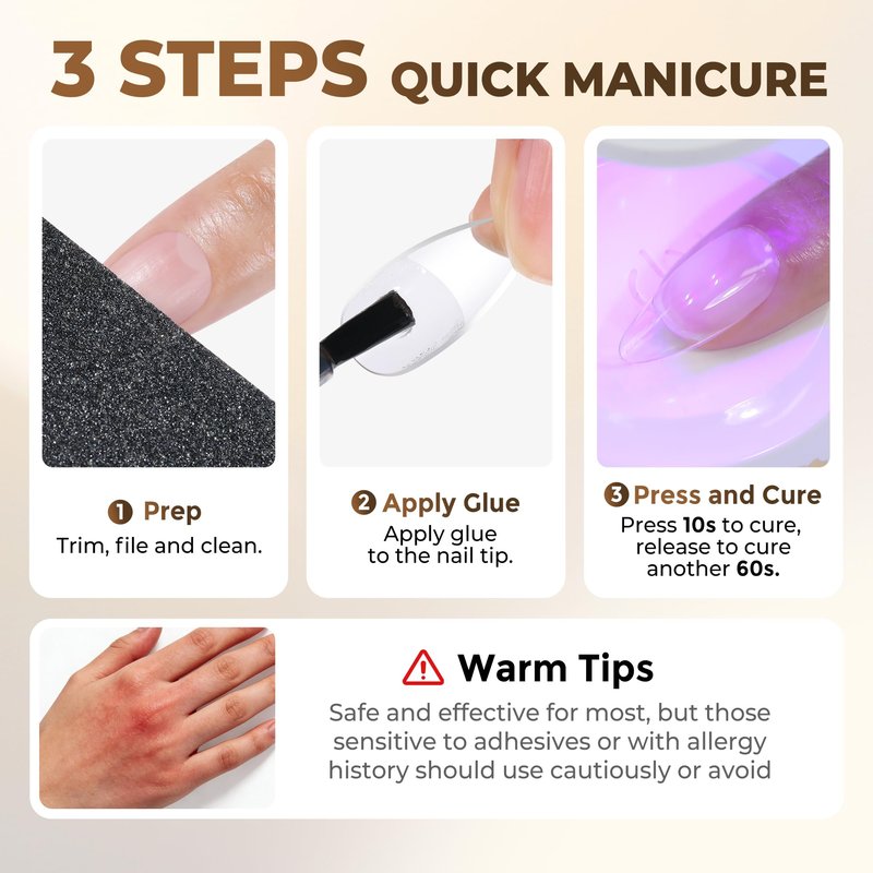 UNA GELLA 9 in 1 Gel Nail Glue for Clear Acrylic Nails Tips 2Pcs 10ml Long Lasting Super Strong Brush on Nail Gel Glue for False Press on Nails Tips Base Blooming Gel, U V Light Required