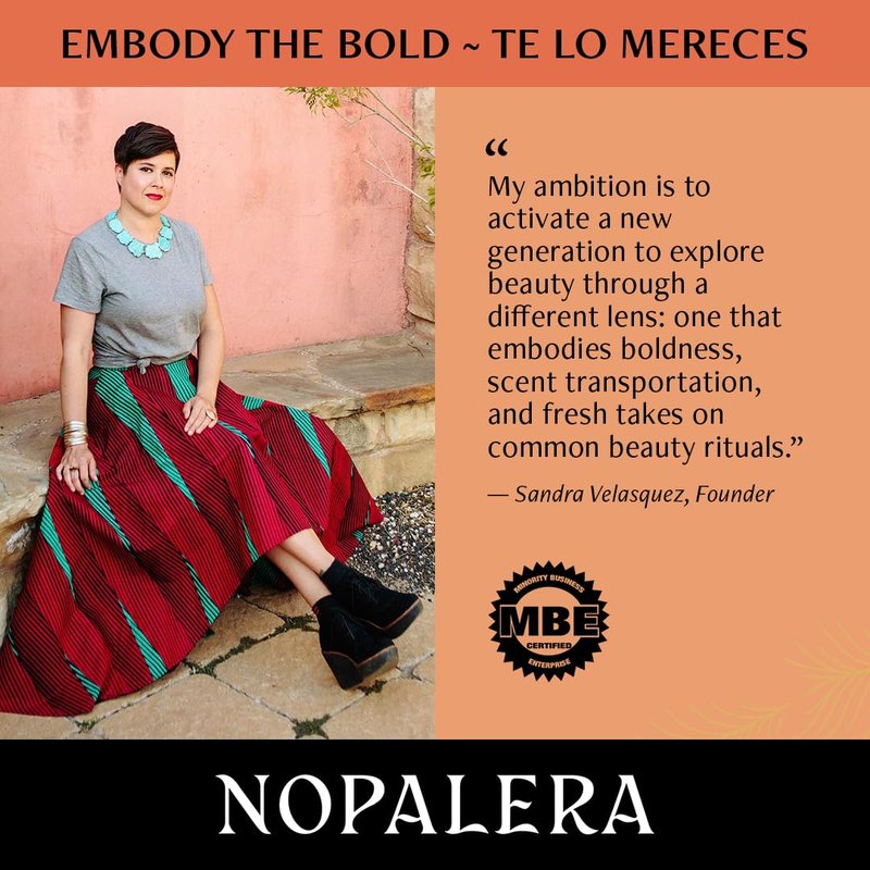 Nopalera Flor de Madera Eau de Parfum Travel Spray - Fresh Floral Woody Perfume with Tamarind & Jasmine | 10ml