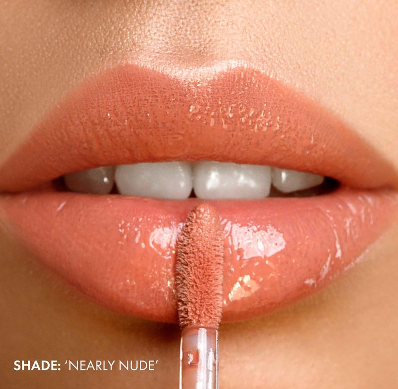 ICONIC LONDON Lip Pumping Gloss | High-Shine, Non Sticky, Lip Gloss infused with Biomimetic Peptide for Voluminous Looking Lips, Cruelty Free, Vegan Makeup, 0.16 Fl oz