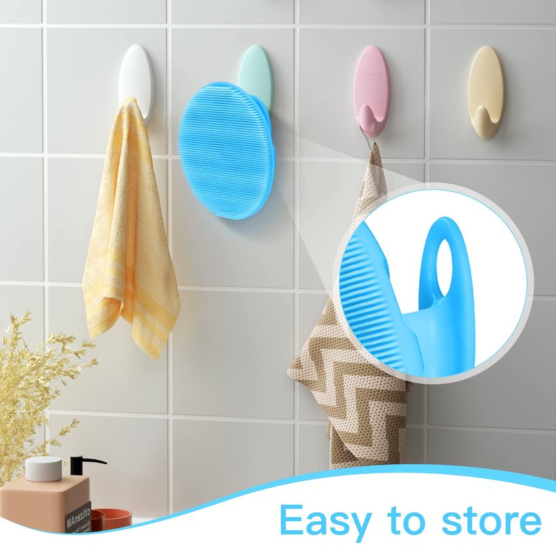 INNERNEED Food-Grade Soft Silicone Body Cleansing Brush Shower Scrubber, Gentle Exfoliating and Massage for All Kinds of Skin (Blue)