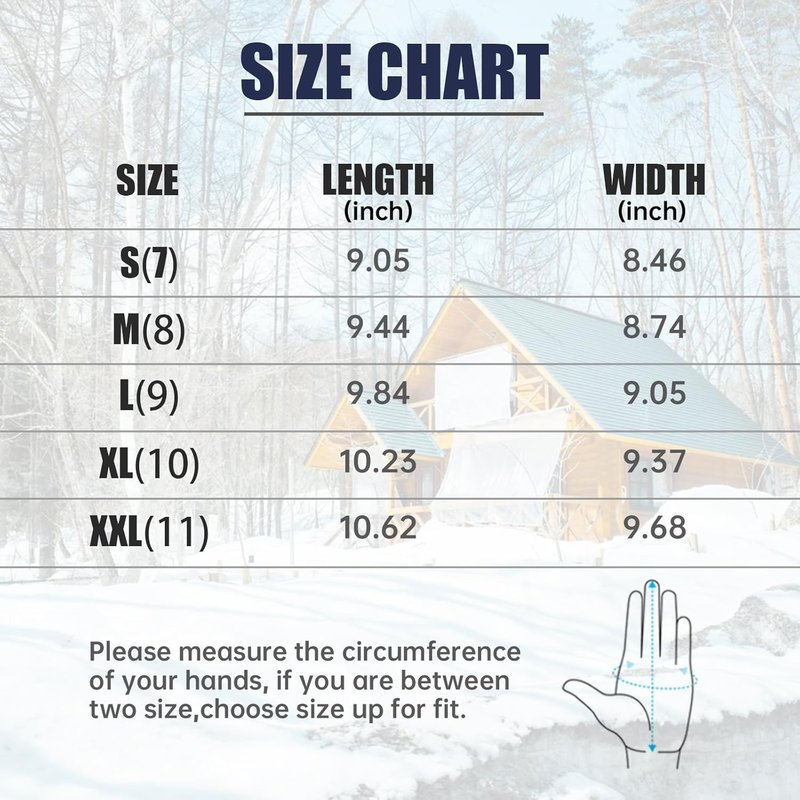 AIGEVTURE Waterproof Winter Work Gloves - Insulated Thermal Liner for Superior Grip | XX Large