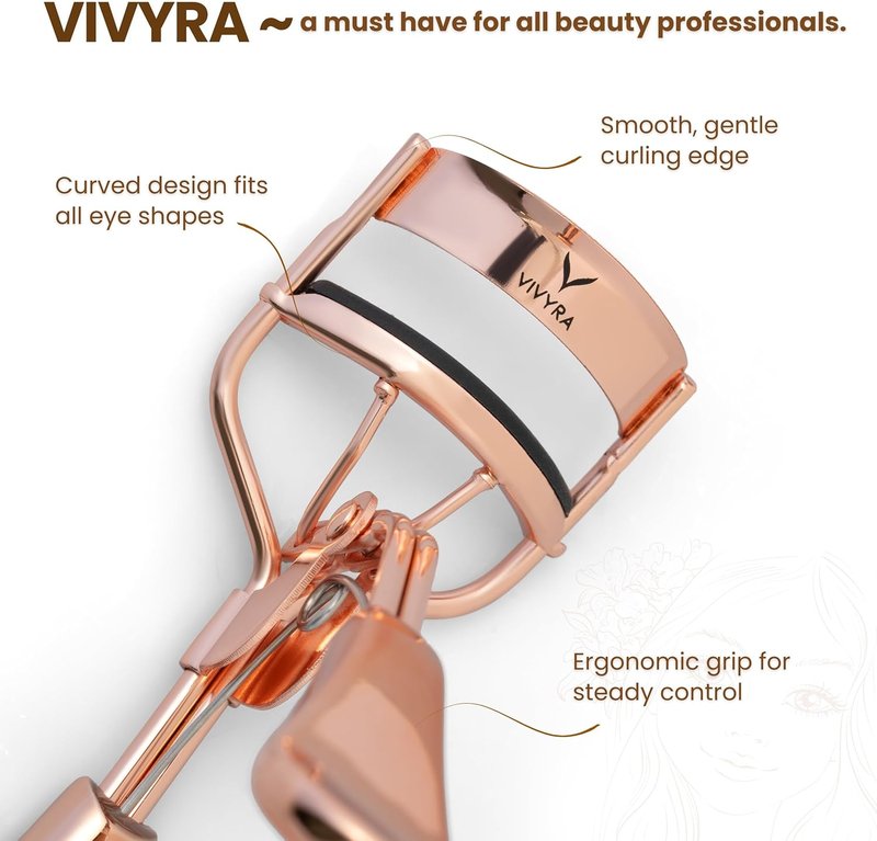 Eyelash Curler – Long-Lasting Lash Lift, Gentle No-Pinch Curling Tool, Ergonomic Grip, Fits All Eye Shapes, Stainless Steel Lash Curler for Everyday & Professional Use