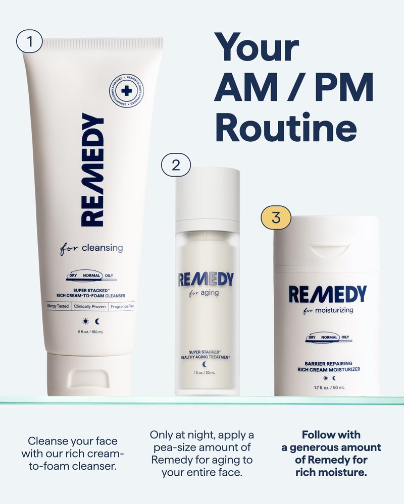 Remedy for Rich Moisture | Barrier Repairing Rich Cream Moisturizer for Normal to Dry Skin | Quadruple Ceramide Complex, Peptides, Squalane, Glycerin | By Dermatologist Dr. Shah, 1.7 fl. oz