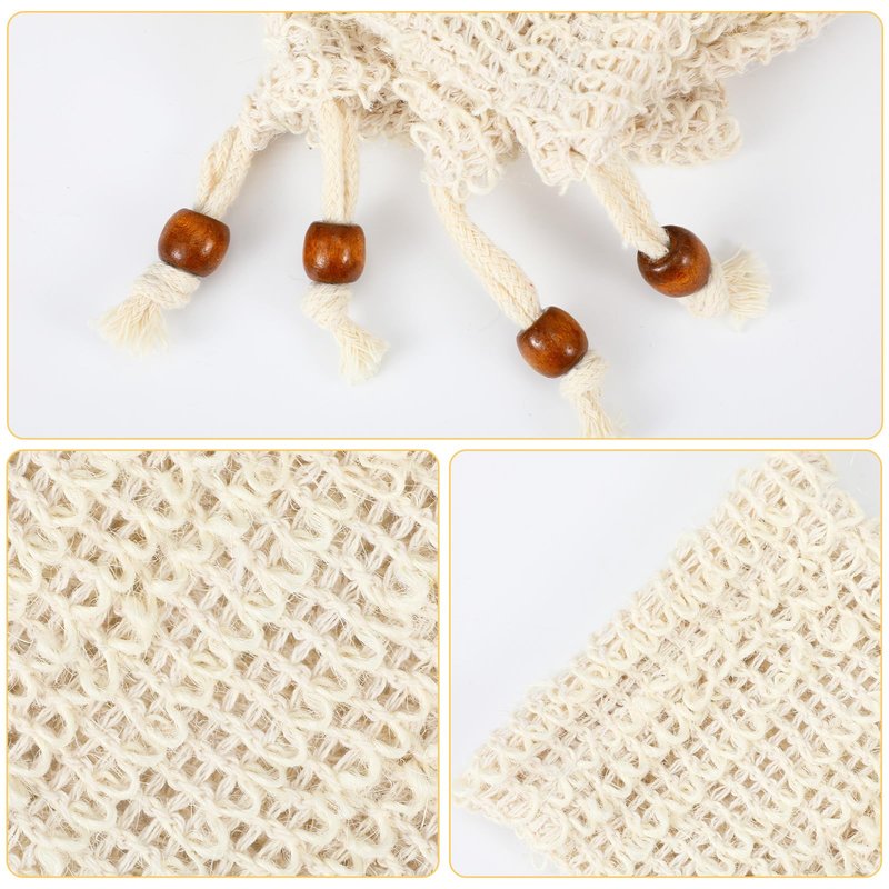 JJUNW 8Pcs Soap Bag, Mesh Exfoliating Soap-Bag Pouch, Soap-Scrubber Pouch Plastic-Free Exfoliating Foaming and Drying Soap Holder for Shower