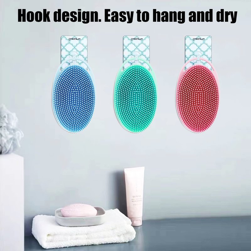 Soft Exfoliating Body Bath Shower Scrubber - Silicone Body Brush, 3 Pack for Kids and Adults with All Kinds of Skin