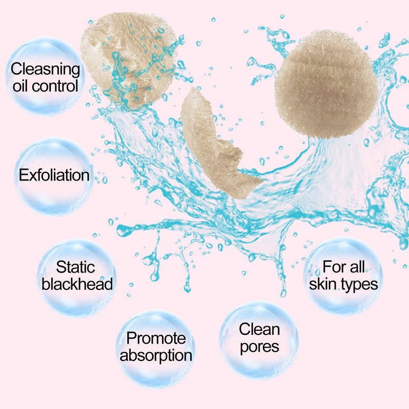 Bokon 25 Pcs Loofah Exfoliating Face Pads 2.36 Inches Round Natural Loofah Sponge Body Face Scrubber Remove Dead Skin Facial Pad Bulk for Bath Shower Spa Skin Cleaning Women Men (Beige)