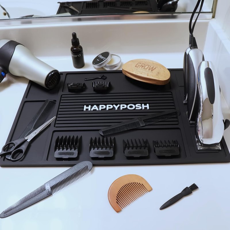 Magnetic Barber Mat - Professional Tool Organizer for Clippers | Salon Pad for Barbershop Use
