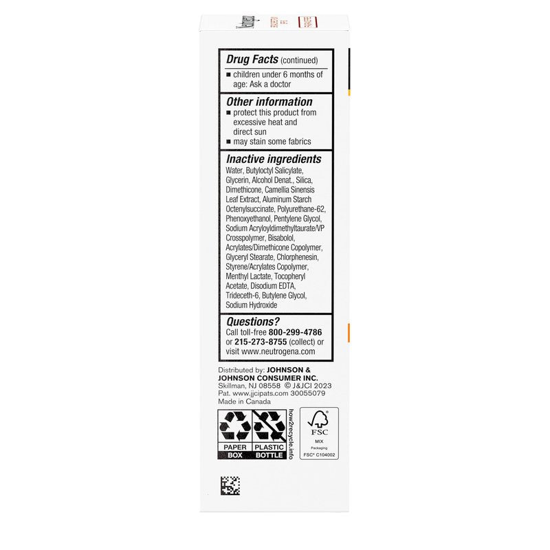 Neutrogena Clear Face Serum Sunscreen with Green Tea, Broad Spectrum SPF 60, Non-Comedogenic Face Sunscreen for Lightweight UVA/UVB Protection, Oxybenzone- & Fragrance-Free, 1.7 fl. oz