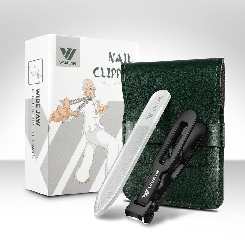 Thick Nail Clippers - Oversized 16mm Jaw Opening | Heavy Duty Stainless Steel Toenail Cutter for Seniors