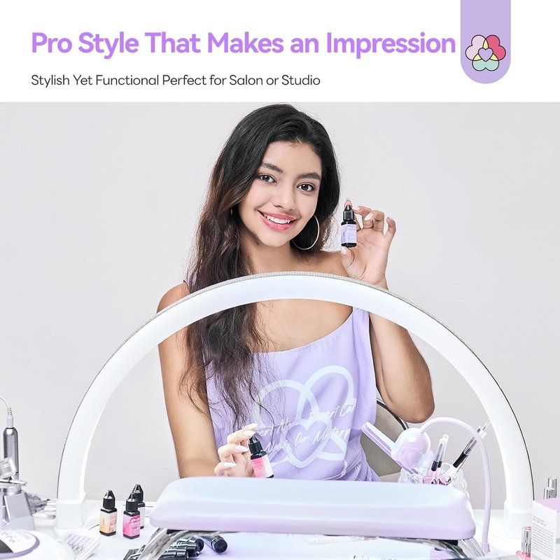 SAVILAND Nail Tech Apron - Waterproof & Stain-Resistant with Multiple Pockets | Adjustable Size 25x35cm