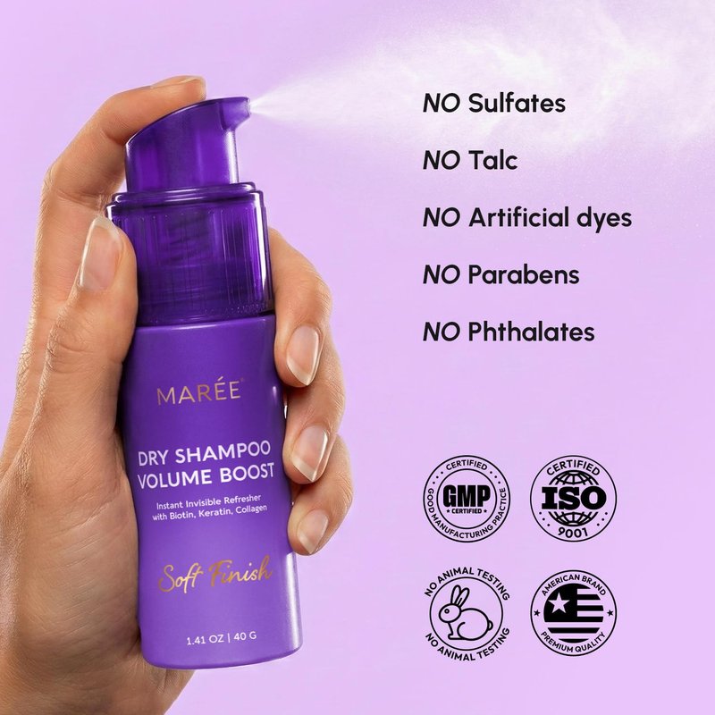 Dry Shampoo Powder for Women & Men - Volumizing Talc-Free Formula with Biotin & Keratin | Travel Size Hair Care