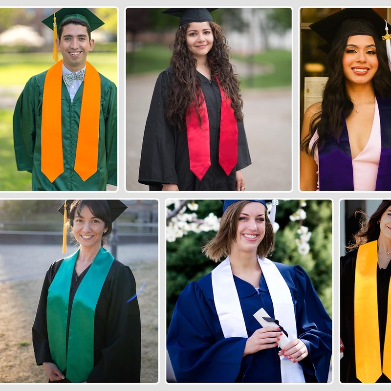 Lxzyu Graduation Stole Class of 2026,Unisex Adult Graduation Sash 2026,Stoles for Graduation 2026 for Choral & Academic 70" White