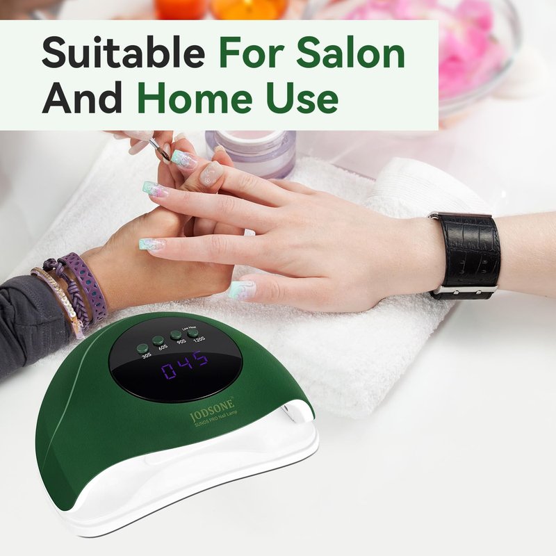 JODSONE U V LED Nail Lamp with Gloves Kit, Nail Dryer for Gel Nails Professional for Home and Salon