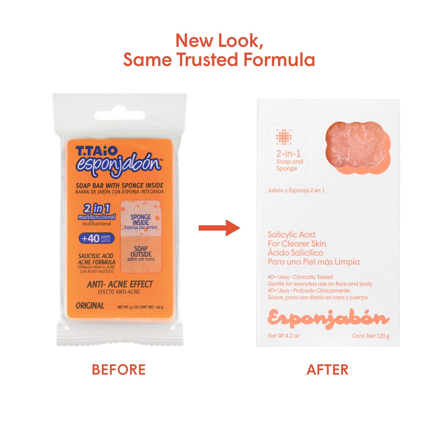 T.Taio Esponjabon Pore-Cleansing Soap Sponge - Cleansing Shower Scrubber - Cleaning Bath Wash Scrub - Oil Removal - Massage & Lather Foot, Elbow, & Face - Bathroom Accessories (2-Pack)