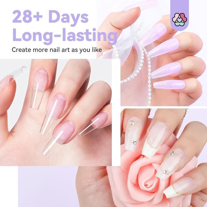 Saviland Acrylic Nail Kit for Beginners - Clear White Pink Acrylic Powder and Liquid Set 4oz Acrylic Liquid Professional Acrylic Nail Brushes for Starter Salon Home Practice DIY Nail Extension Carving