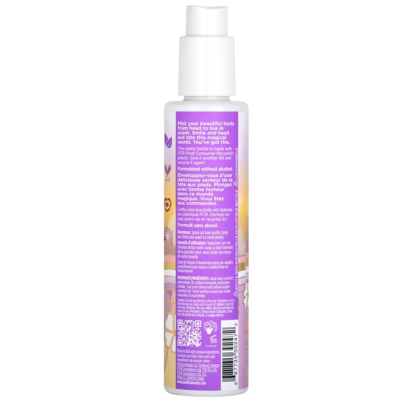 Pacifica French Lilac Hair & Body Mist – Clean Vegan Floral Hair Perfume Spray for Women, Fresh-Cut Lilac, Magnolia & Heliotrope Notes, Alcohol-Free Head-to-Toe Fragrance, Cruelty-Free, 6 Fl Oz