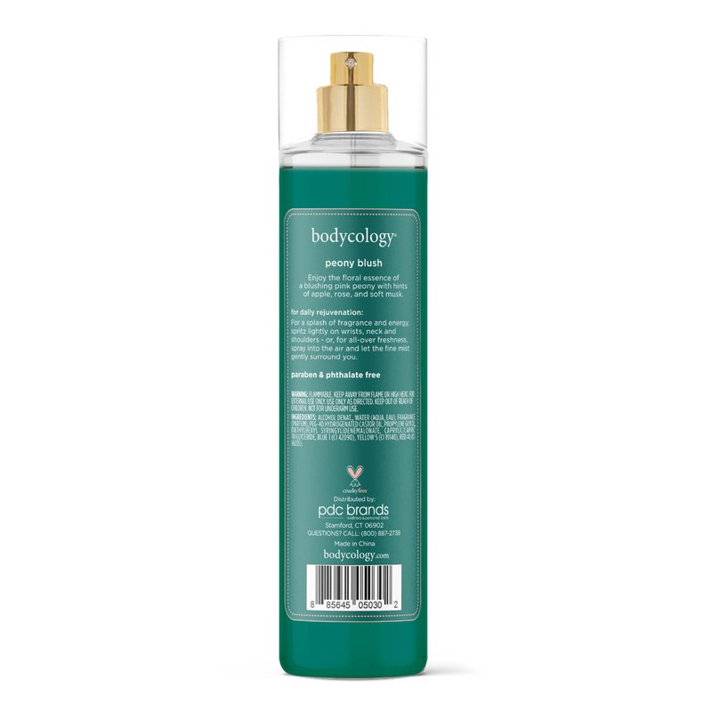 Bodycology Long-Lasting Fragrance Body Mist, Peony Blush, 8 fl oz