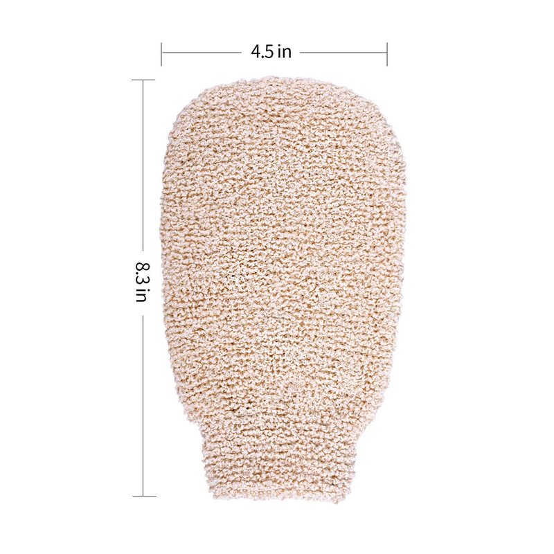 Pack of 3 Bath Shower Gloves Mitts for Exfoliating and Body Scrubber, Bamboo Fiber Bath Spa Shower Scrubber Loofah, Eco Friendly Exfoliating Tool
