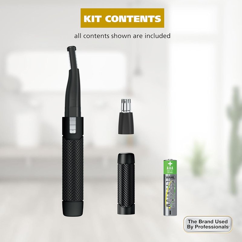 Wahl Manscaper® Dual-Sided Eyebrow & Nose Hair Trimmer for Men - Lithium Battery Powered | Model 3023805