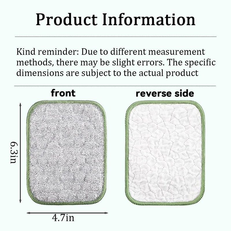 Multipurpose Wire Dishwashing Rags, 2026 Upgraded Double-Sided Metal and Cotton Dish Cloth for Wet and Dry, No Scratches Kitchen Cleaning Dish Rags for Sinks, Pots, Pans (5)