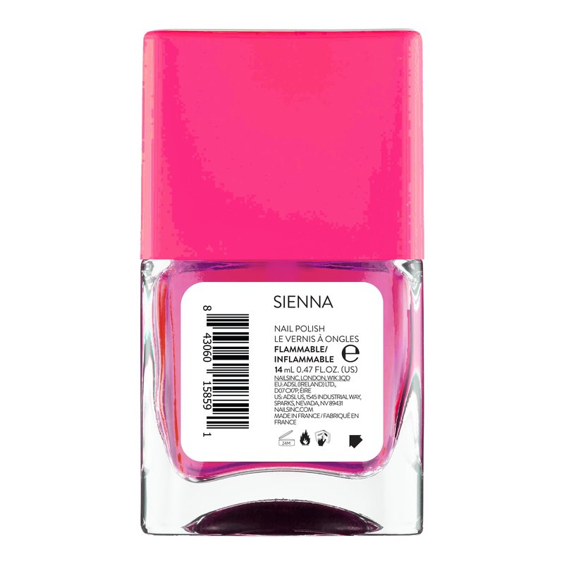 Nails Inc 45 Second Speedy Gloss, Sienna, Sheer Pink, Glow, No Chip, Long Lasting, Quick Dry, Air Dry, Professional Manicures & Pedicures, Fingernails & Toenails, Vegan Nail Polish, 0.47 Fl Oz