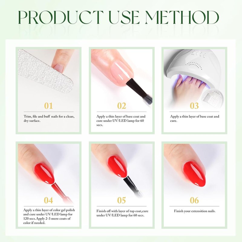 Double Rhythm Gel Nail Polish - Pure Sheer Soak Off Formula for DIY Manicure | Dark Green 15ML