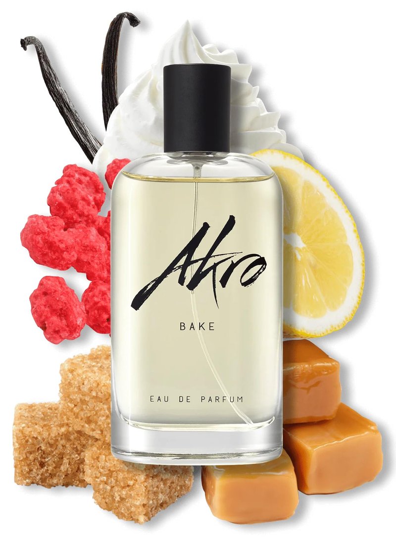 Akro Bake Eau De Parfum Spray, 3.4 oz (Unisex) | Gourmand Perfume with Lemon Peel, Chantilly Cream, Praline, Brown Sugar & Vanilla