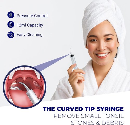 ORAVIX Tonsil Stone Remover - Tonsil Stone Removal Kit - Tonsillolith Remover Tool - Tonsil Cleaner - Fight Bad Breath - Tonsil Stone Removal Tool - Oral Irrigator - Tongue Scraper - 7 Pieces