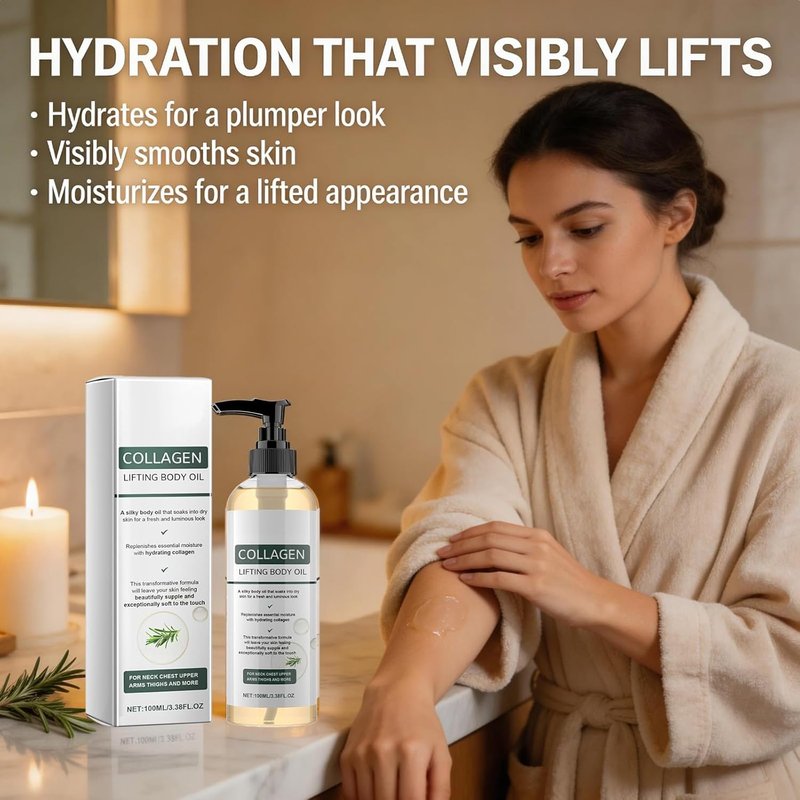 Collagen Body Oil - Firming Skin Treatment for Smooth, Youthful Glow