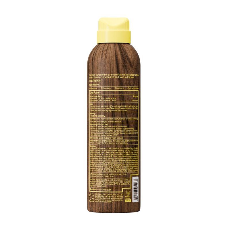 Sun Bum Original SPF 30 Sunscreen Body Spray - Broad Spectrum Moisturizing Sunscreen with Vitamin E - Hawaii 104 Act Compliant (Made without Octinoxate & Oxybenzone) - 6 oz