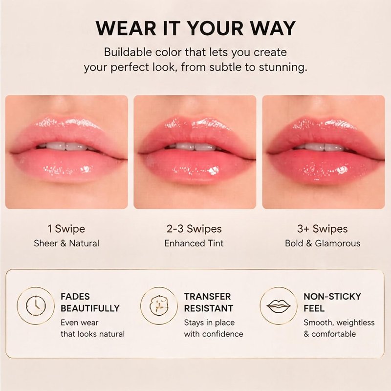 LUMZAO Color Changing Lipstick, pH & Temperature Activated Lip Balm, Moisturizing Buildable Pink Lips Tint, Long Lasting Sheer Glossy Lip Color for Dry Lips (2pcs) | Color Changing