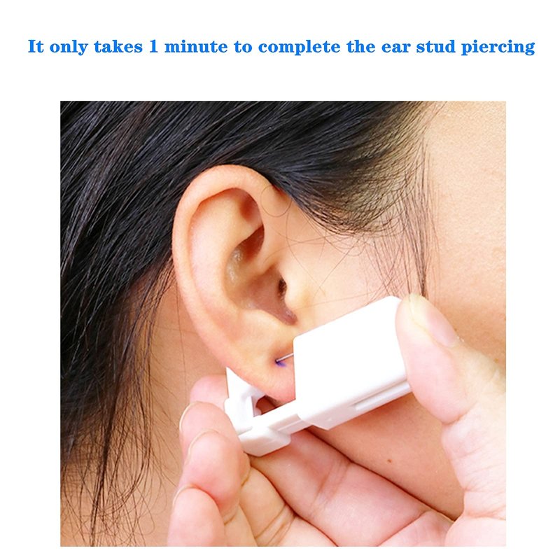 YWDKJGS Ear Piercing Kit - 4 Pack Ear Piercing Kits with 4 mm Stud Earrings, Surgical Steel Material (Gold)